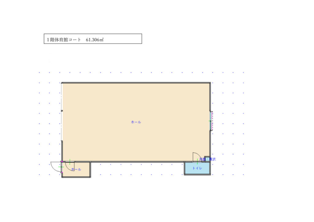 茨木の学童保育「TCBAキッズハウス」1階平面図